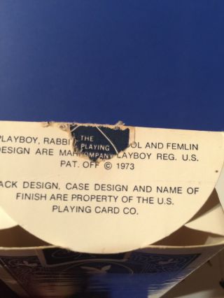 Vintage 1973 Playboy Brand Playing Cards AK 7206 Limited Blue 55 Cards EUC 2