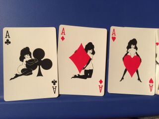 Vintage 1973 Playboy Brand Playing Cards AK 7206 Limited Blue 55 Cards EUC 3