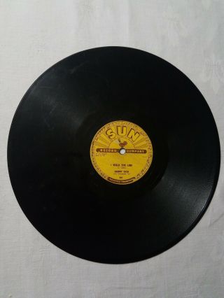 Sun Records (241) Johnny Cash I Walk The Line / Get Rhythm 78 Rpm Record
