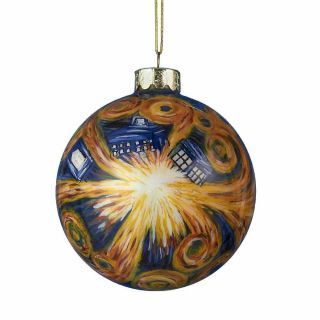 Doctor Who Kurt Adler Starry Night Paint Glass Ball Ornament,  100mm No Box