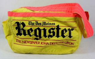 Vintage The Des Moines Register Newspaper Delivery Bag