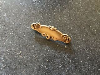 Mistletoe 14k Gold Filled Fix Pin Brooch Christmas Art Nouveau Hallmark Victoria