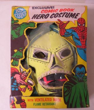 Vintage 1967 Ben Cooper Dr.  Doom Halloween Costume Marvel - Mania Fantastic Four