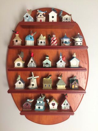 Lenox Miniature Garden Bird Houses Set Of 24 With Shelf