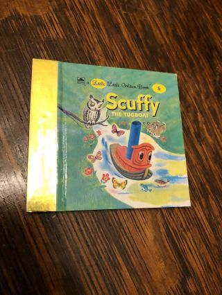 2000 Hallmark - SCUFFY THE TUGBOAT WITH LITTLE LITTLE GOLDEN BOOK ornament 2