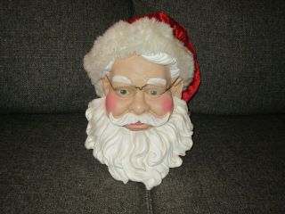 Head Only Replacement Part For 5 Ft Gemmy Singing Dancing Santa Claus W/ Hat