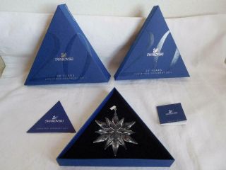 Swarovski Crystal Christmas Tree Ornament 2011 W/2 Boxes Certifi