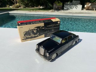 Vintage Tin Litho Mercedes Toy Car Bandai Japan Friction Tin Toy Car 732 219