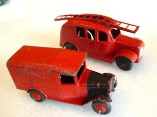 Two 1940s Dinky Toys,  250 Fire Engine And 34b Royal Mail Van.