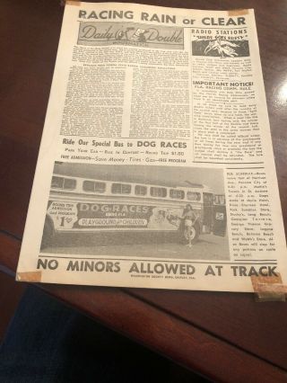 1959 Dog Racing Program Washington County Kennel Club Greyhounds 10 Races 2