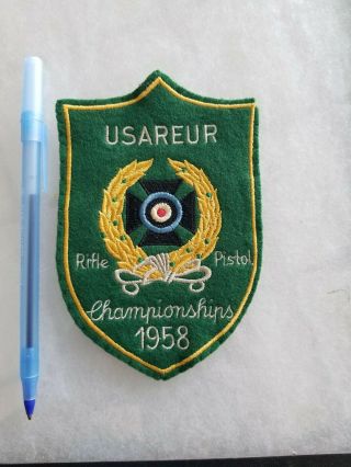 Wwii Us Army Shaef German Made Rifle Pistol Wool 1958 Patch