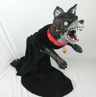 Lunging Mad Dog And Zombie Animated Spirit Halloween Props Animatronics Jumping