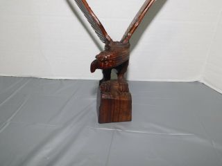 Bald Eagle Flying.  Hand Carved From (Sono) Iron Wood With Details - 3 3