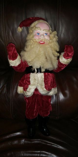Vintage Christmas Santa Plush Doll