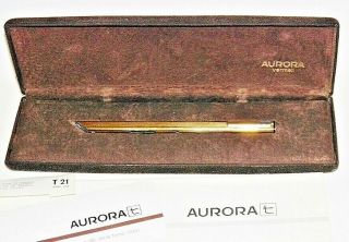 Aurora Thesi Ballpoint Pen Vermeil (silver 925 And Gold Overlay) (1970)