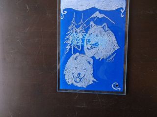 Samoyed - Beautifully Hand Engraved Freestanding Glass Plaque By Ingrid