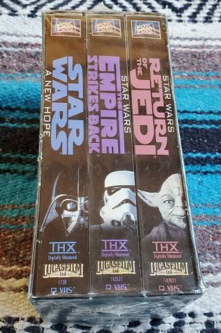 Vintage 1995 Star Wars Trilogy Thx Vhs Box Set Version