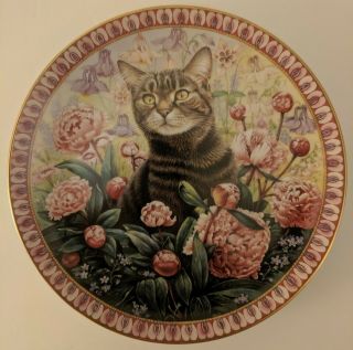 Danbury " Summer Fun " Collector Plate By Lesley Ivory 2003 Ivory Cats