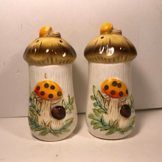 Vintage Sears Merry Mushroom Salt And Pepper Shakers