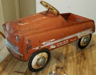 A 1950s Pedal Car - Fire Chiefball Bearing.  This Was Made By Murray Ohio Mfg.