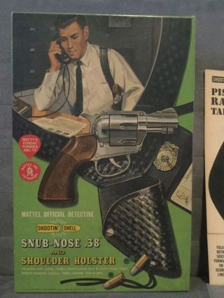 Mattel Shootin’ Shell Detective Snub - Nose.  38 With Holster Set