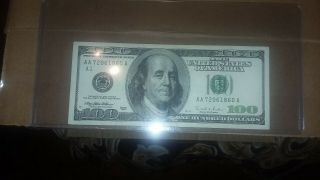 Vintage - Series 1996 $100 US One Hundred Dollar Bill.  AA 72061860A 3