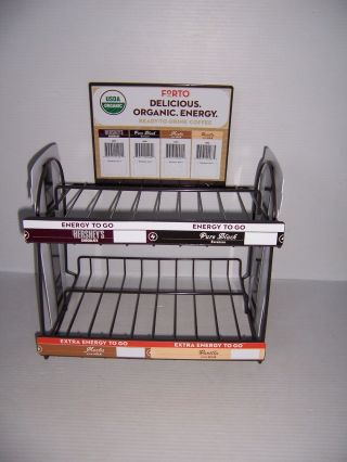 Forto Delicious Organic Energy Coffee Advertising Store Display Rack Stand 2