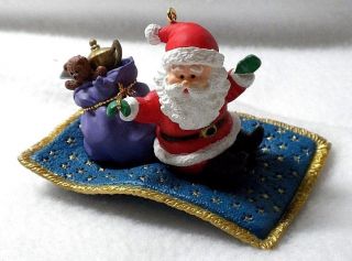 Magic Carpet Ride 1994 Hallmark Ornament Santa W/ Toys On Carpet
