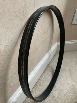 Vintage 60s Ludwig 22” Inch Bass Drum Wood Hoop With Black Oyster In - Lay