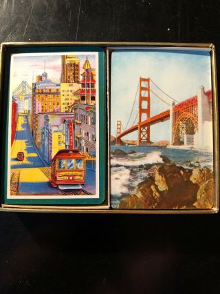 Vintage Arrco Playing Cards California Souvenir San Francisco Double Deck