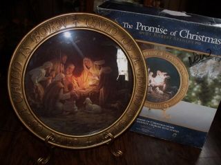 Robert Stanley The Promise Of Christmas Lighted Nativity Set Scene Charger Stand