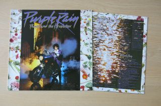Prince Purple Rain Vinyl Lp With Fold Out Poster Warner Brorthers 1984