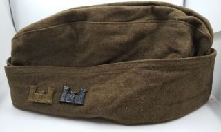 World War Ii Army Engineers Cap With Two Insignia 