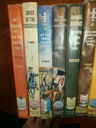 Set 9 Vintage 1950 ' s Random House Landmark Books Series Children ' s YA 2
