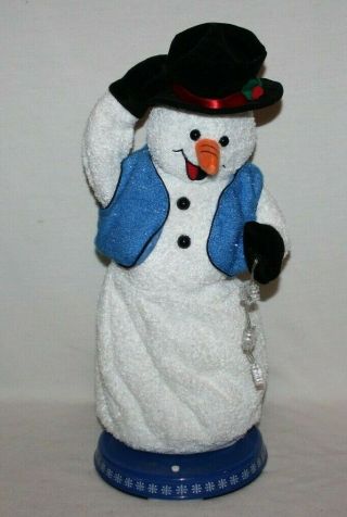 Gemmy Snowflake Spinning Snowman Transitional Model 18 " Snow Miser Frosty Hat