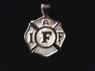 Fire Department Firefighter Jewelry Iaff Malteses Cross,  Sterling Silver