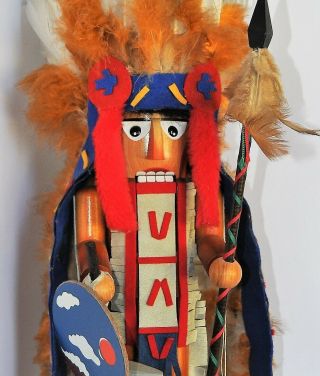 Signed - Le - Vtg Steinbach Nutcracker Chief Sitting Bull 17” Exclnt Cond 2552/8500