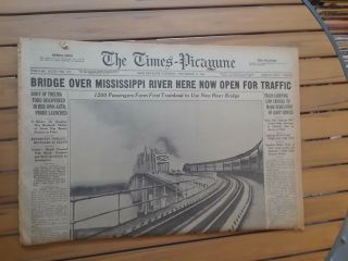 Huey Long Bridge Opening Times - Picayune Newspaper 1935 Thelma Todd Death Mystery