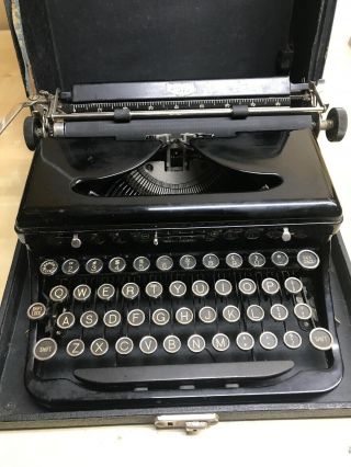 Vintage Royal Black Portable Typewriter With Case