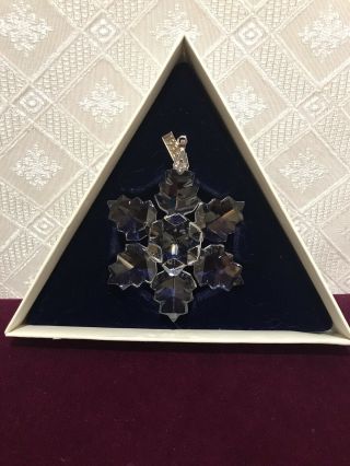 Large Swarovski Crystal Annual Snowflake Ornament W/ Box Sleeve 1996 Christmas