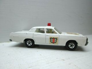 Vintage Matchbox Mercury Police Car Superfast Thin Wheels Lesney Englandl,  Wow
