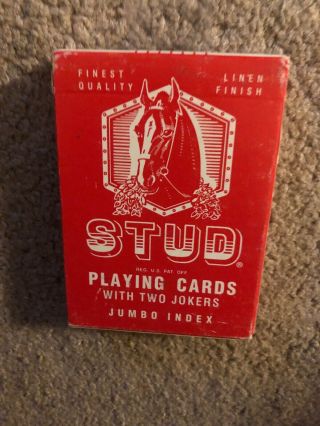 Stud Playing Cards Jumbo Index,  Red