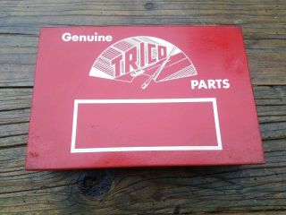Vintage Trico Windshield Wiper Parts Display Gas Station Red Metal Box D - 80 - 2