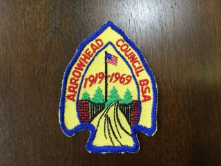 Arrowhead Merged Council Illinois Old 50th Anniversary Cp Boy Scout Patch