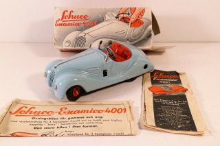 Schuco Examico 4001,  Germany U.  S - Zone Tin Toy Wind - Up Car Box 1950s Exc
