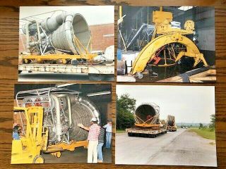 4 Official Nasa Photographs - - Apollo Saturn V F - 1 Rocket Engine At Msfc 8 X 10