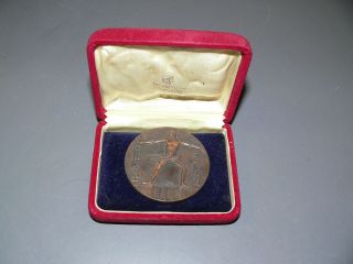 1933 Chicago Worlds Fair Research Industry Zettler Art Deco Bronze Medal