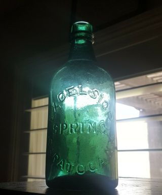 Dark Emerald Green Excelsior Spring Saratoga Ny Soda Bottle