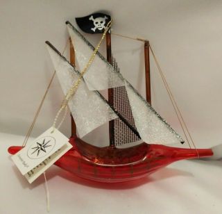 Christopher Radko Ornament 1995 " Pirate Ship " 95 - 250 - 0 W/hang Tag 24
