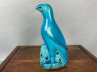 18th/19th C.  Chinese Turquoise - Glazed Model Of Parrot